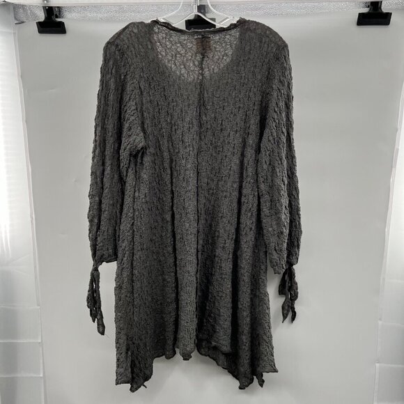 Ladie B'z Long Tie Sleeve Gray Lace Shift Dress Women's Size Large Bow - Picture 5 of 8